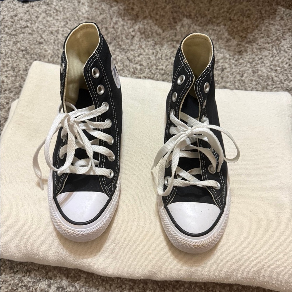Classic Black High-Top Canvas Sneakers - Brand: Converse